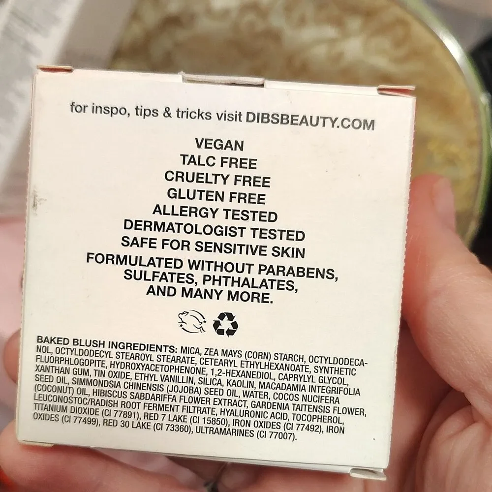 DIBS The Duet Baked Blush Duo VIP Pink 0.3 oz Vegan Talc-Free Radiant